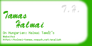 tamas halmai business card